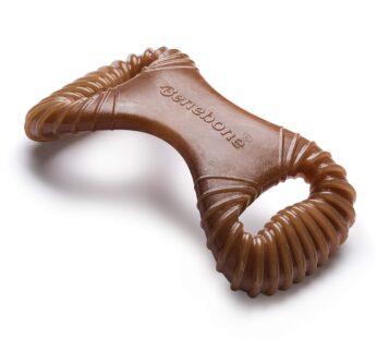 Benebone Dental Durable Dog Chew Toy for Aggressive Chewers, Real Peanut, Made in USA, Medium