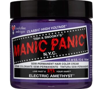 MANIC PANIC Electric Amethyst Hair Dye ? Classic High Voltage – Semi-Permanent Hair Color – Medium Violet Purple With Blue Undertones – Vegan, PPD & Ammonia-Free – For Coloring Hair on Women & Men