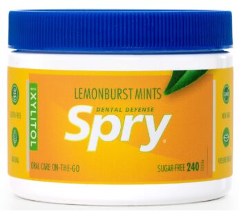 Spry Xylitol Mints, Natural Lemon Burst, 240 Count (Pack of 1)