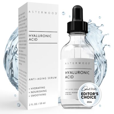 Asterwood Pure Hyaluronic Acid Serum for Face - Plumping, Anti-Aging & Hydrating - Fragrance-Free, Pairs Well with Vitamin C Face Serum & Hylunaric Acid Moisturizer, 59ml/2 oz