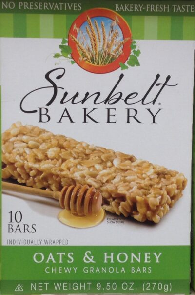Sunbelt Bakery OATS & HONEY Chewy Granola Bars 30 total bars Packaging May Vary