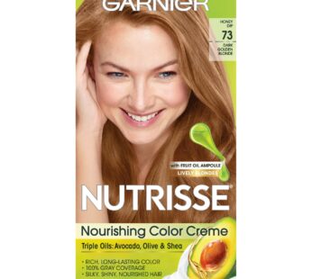 Garnier Nutrisse Nourishing Hair Color Creme, 73 Dark Golden Blonde (Honey Dip) (Packaging May Vary)