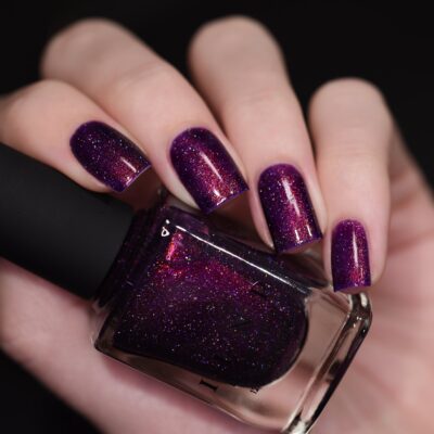ILNP Ava - Vivid Violet Holographic Nail Polish - Image 2