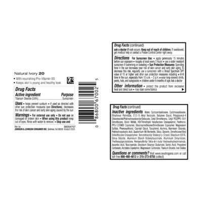 Neutrogena Healthy Skin Liquid Makeup Foundation, Broad Spectrum SPF 20 Sunscreen, Lightweight & Flawless Coverage Foundation with Antioxidant Vitamin E & Feverfew, Natural Ivory, 1 fl. oz - Image 8