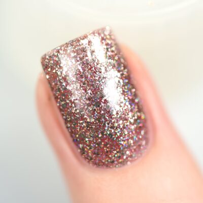 ILNP Madison Ave - Antique Pink Holographic Metallic Nail Polish - Image 3