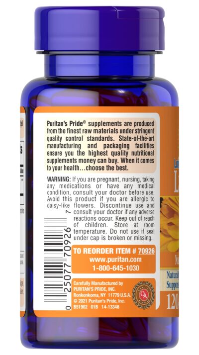 Puritan's Pride Lutein 40mg With Zeaxanthin, Supports Eye Health, 120 Count (Pack of 1) - Image 2