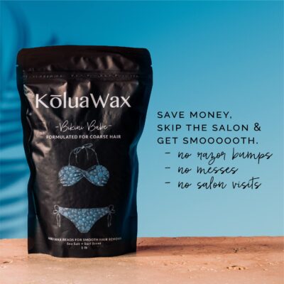 KoluaWax Hard Wax Beads for Hair Removal ? Coarse Hair Formula ? Face, Brazilian, Underarms, Back Chest, Bikini Waxing ? Sea Salt & Surf, 1lb Refill for Wax Warmers & 10 Large Applicator Sticks - Image 6