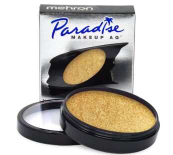 Mehron Makeup Paradise Makeup AQ Pro Size | Stage & Screen, Face & Body Painting, Special FX, Beauty, Cosplay, and Halloween | Water Activated Face Paint & Body Paint 1.4 oz (40 g) (Metallic Gold)