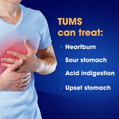 TUMS Smoothies Extra Strength Antacid Chewable Tablets for Heartburn Relief, Assorted Fruit - 140 Count - Image 5