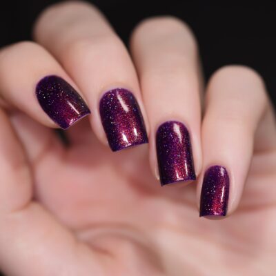ILNP Ava - Vivid Violet Holographic Nail Polish - Image 3
