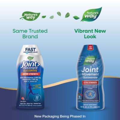 Nature's Way Joint Movement Glucosamine Fast Absorbing Liquid, Ultra Strength, Supports Healthy Bones*, Chondroitin, and MSM with Vitamin D3, Berry Flavored, 16 Fl Oz (Packaging May Vary) - Image 2