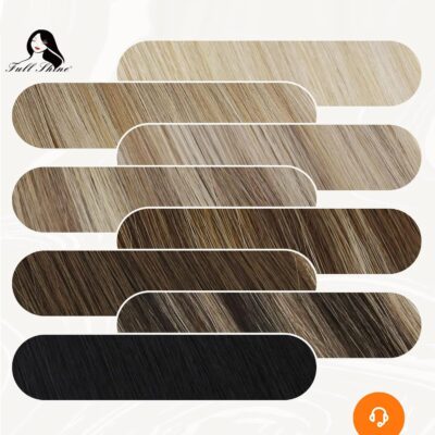 Full Shine Ombre Tape in Hair Extensions Human Hair 14 Inch Hair Extensions Tape in Ash Brown Ombre Platinum Remy Hair Balayage Extensions Human Hair Tape in extensions 20Pcs 50G Tape Hair Extensions - Image 8