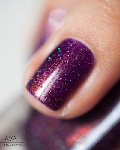 ILNP Ava - Vivid Violet Holographic Nail Polish - Image 5