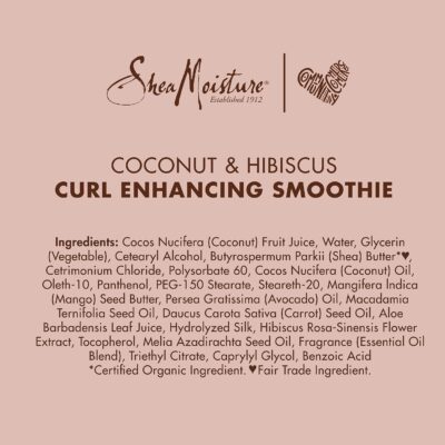 Shea Moisture Curl Enhancing Smoothie, Bonus Size ? Coconut & Hibiscus Curl Cream with Shea Butter & Coconut Oil for Curly Hair Care, Frizz Control, Curl Defining Cream, Leave-In Conditioner, 16 Fl Oz - Image 9