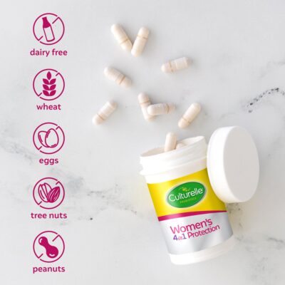 Culturelle 4-in-1 Probiotics for Women, Daily Probiotic & Prebiotic Supplement to Support Vaginal Health, Digestive Health, Immune Health, Occasional Diarrhea, Gas & Bloating Relief, Non-GMO, 30 Count - Image 5