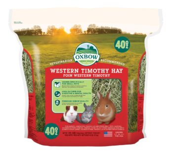 Oxbow Animal Health Western Timothy Hay – All Natural Hay for Rabbits, Guinea Pigs, Chinchillas, Hamsters & Gerbils – 40 Oz