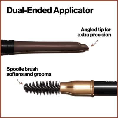 Revlon ColorStay Eyebrow Pencil with Spoolie Brush, Waterproof, Longwearing, Angled Tip Applicator for Perfect Brows, 220 Dark Brown, 0.021 oz - Image 3