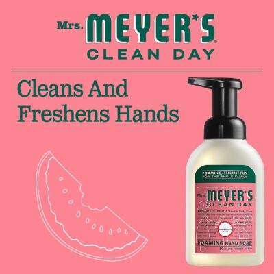 Mrs. Meyer's Clean Day Foaming Hand Soap, Watermelon Scent (10 Fl oz (Pack of 1)) - Image 3