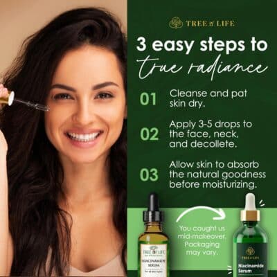 Tree of Life Niacinamide Vitamin B3 Serum, Hydrating Face Oil for Dark and Age Spots, Tightens Pores, Facial Serums for Sensitive Skin Care with Hyaluronic Acid and Vitamin E, 2 Fl Oz - Image 6