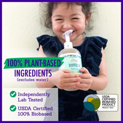 California Baby Calming Lavender Shampoo and Body Wash | 100% Plant-Based (USDA Certified) | Hypoallergenic Baby Soap for Dry, Sensitive Skin | 562 mL / 19 fl. oz. - Image 4