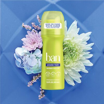 Ban Powder Fresh 24-hour Invisible Antiperspirant, Roll-on Deodorant for Women and Men, Underarm Wetness Protection, with Odor-fighting Ingredients, 3.5 Fl Oz (Pack of 2) - Image 7