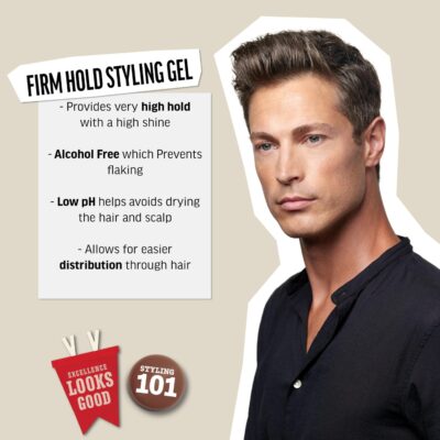 American Crew Men's Hair Gel, Firm Hold, Non-Flaking Styling Gel, 13.1 Fl Oz - Image 2
