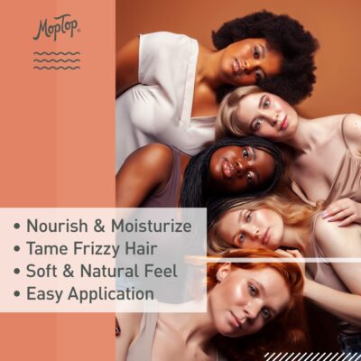 MopTop Leave-in Conditioner for Fine, Thick, Wavy, Curly & Kinky-Coily Natural hair, Anti Frizz Curl Moisturizer & Lightweight Curl Enhancer w/Aloe, great for Dry Hair- 8oz - Image 4