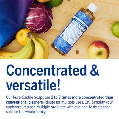 Dr. Bronner's - Pure-Castile Liquid Soap (Peppermint, 16 ounce) - Made with Organic Oils, 18-in-1 Uses: Face, Body, Hair, Laundry, Pets and Dishes, Concentrated, Vegan, Non-GMO - Image 4
