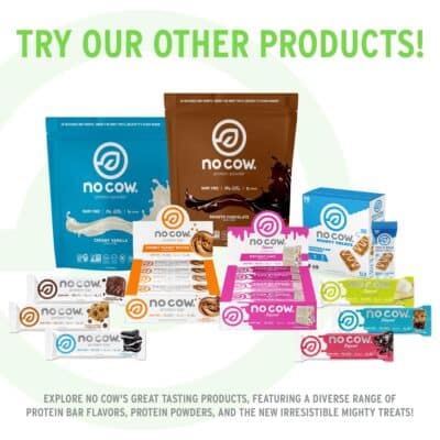 No Cow High Protein Bars, Peanut Butter Chocolate Chip - Healthy Snacks, 20g Vegan Protein, High Fiber, Low Sugar, Dairy & Gluten Free (12 Count) - Image 6