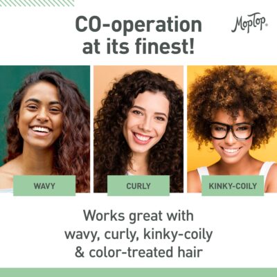 MopTop Cowash Cleansing Conditioner, Wavy, Curly & Kinky-Coily, Color Treated & Natural Hair Moisturizer, made w/Aloe, Sea Botanicals & Honey reduces Frizz, increases Moisture & Manageability - Image 3