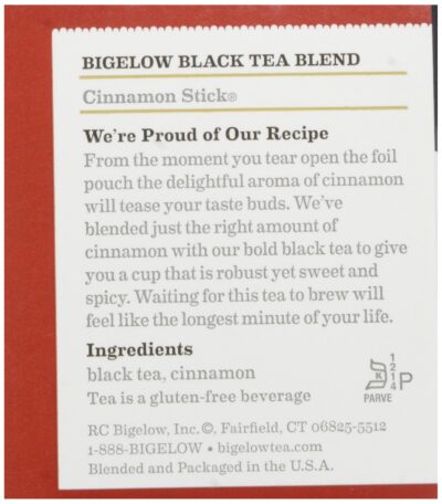 Bigelow Tea - Black Tea Cinnamon Stick - 20 Tea Bags - Image 2