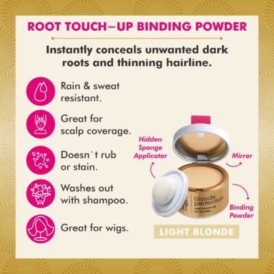 Root Touch Up Powder by Style Edit | Temporary Hair Color for Light Blonde, Dark Roots, Highlights, and Grays | Mineral Infused Concealer for Thinning Hair and Hairline | 0.14 oz. - Image 2