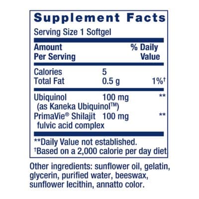 Life Extension Super Ubiquinol CoQ10 with Enhanced Mitochondrial Support, ubiquinol CoQ10, shilajit, potent heart health & cellular energy production support, ultra-absorbable, gluten-free, 60 softgel - Image 2