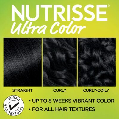 Garnier Hair Color Nutrisse Ultra Color Nourishing Creme, BL11 Jet Blue Black (Black Currant) Permanent Hair Dye, 1 Count (Packaging May Vary) - Image 4