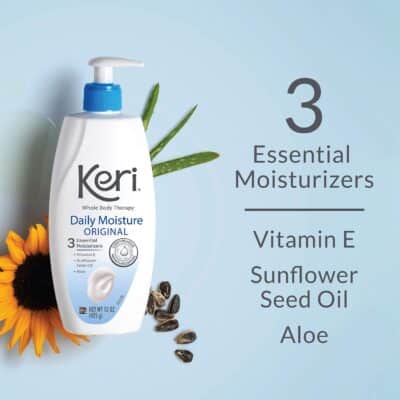 Keri Whole Body Therapy Original, Continuous Moisturization, 3 Essential Moisturizers (Vitamin E, Aloe and Sunflower Seed Oil), 20 Oz - Image 2