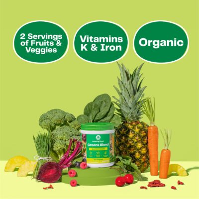 Amazing Grass Greens Superfood Powder: Greens Powder with Digestive Enzymes & Probiotics, Organic Spirulina, Chlorella, and Beet Root Powder, Chocolate, 30 Servings - Image 5