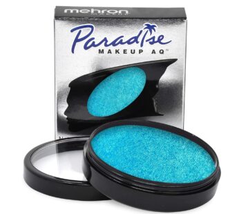 Mehron Makeup Paradise Makeup AQ Pro Size | Stage & Screen, Face & Body Painting, Special FX, Beauty, Cosplay, and Halloween | Water Activated Face Paint & Body Paint 1.4 oz (40 g) (Metallic Blue)