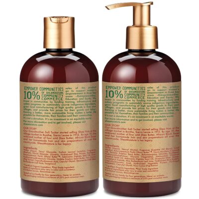 SheaMoisture Shampoo and Conditioner Set, Manuka Honey, Mafura Oil, Baobab Oil & Fig Extract, Hydrate + Replenish, Vitamin C, Sulfate Free & Hair Color Safe, Deep Conditioning, 13 Fl Oz Ea - Image 3