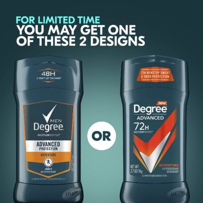 Degree Men Antiperspirant Deodorant Adventure Freshness and Odor Protection Deodorant for Men 2.7 Oz, (Pack of 4) Woodsy, Stick - Image 2