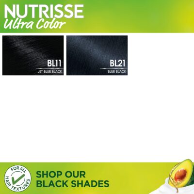 Garnier Hair Color Nutrisse Ultra Color Nourishing Creme, BL21 Reflective Blue Black (Blackberry Mojito) Permanent Hair Dye, 1 Count (Packaging May Vary) - Image 5