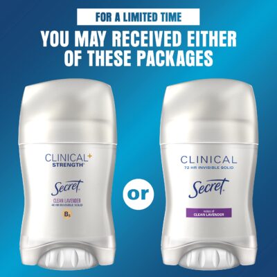 Secret Clinical Strength Antiperspirant and Deodorant for Women Invisible Solid Clean Lavender 2.6 Oz - Image 7