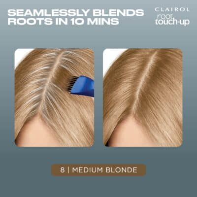 Clairol Root Touch-Up by Nice'n Easy Permanent Hair Dye, 8 Medium Blonde Hair Color, Pack of 1 - Image 4