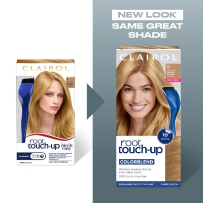 Clairol Root Touch-Up by Nice'n Easy Permanent Hair Dye, 8 Medium Blonde Hair Color, Pack of 1 - Image 2