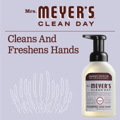 Mrs. Meyer's Clean Day Foaming Hand Soap, Lavender Scent, 10 Fl oz (Pack of 2) - Image 4