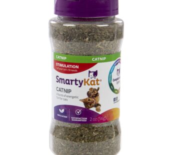 SmartyKat Catnip for Cats & Kittens, Shaker Canister – 2 Ounces