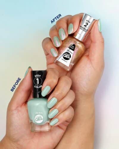 Sally Hansen Miracle Gel?, Lets Get Digtl, Long Lasting, Gel-Like Formula, No UV Lamp Needed, Blue Nail Polish - Image 7