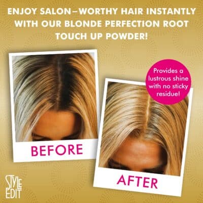 Root Touch Up Powder by Style Edit | Temporary Hair Color for Light Blonde, Dark Roots, Highlights, and Grays | Mineral Infused Concealer for Thinning Hair and Hairline | 0.14 oz. - Image 3