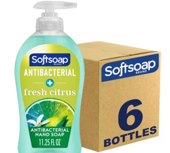 Softsoap Antibacterial Liquid Hand Soap, Fresh Citrus Scent Hand Soap, 11.25 Ounce, 6 Pack