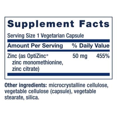 Life Extension Zinc Caps, zinc 50 mg, zinc citrate, Support the body's immune defenses, ultra-absorbable, vegetarian, non-GMO, gluten-free, 90 vegetarian capsules, 90 Count (Pack of 1) - Image 3