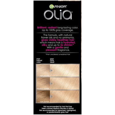 Garnier Hair Color Olia Ammonia-Free Brilliant Color Oil-Rich Permanent Hair Dye, 9 1/2.1 Lightest Ash Blonde, 1 Count (Packaging May Vary) - Image 3